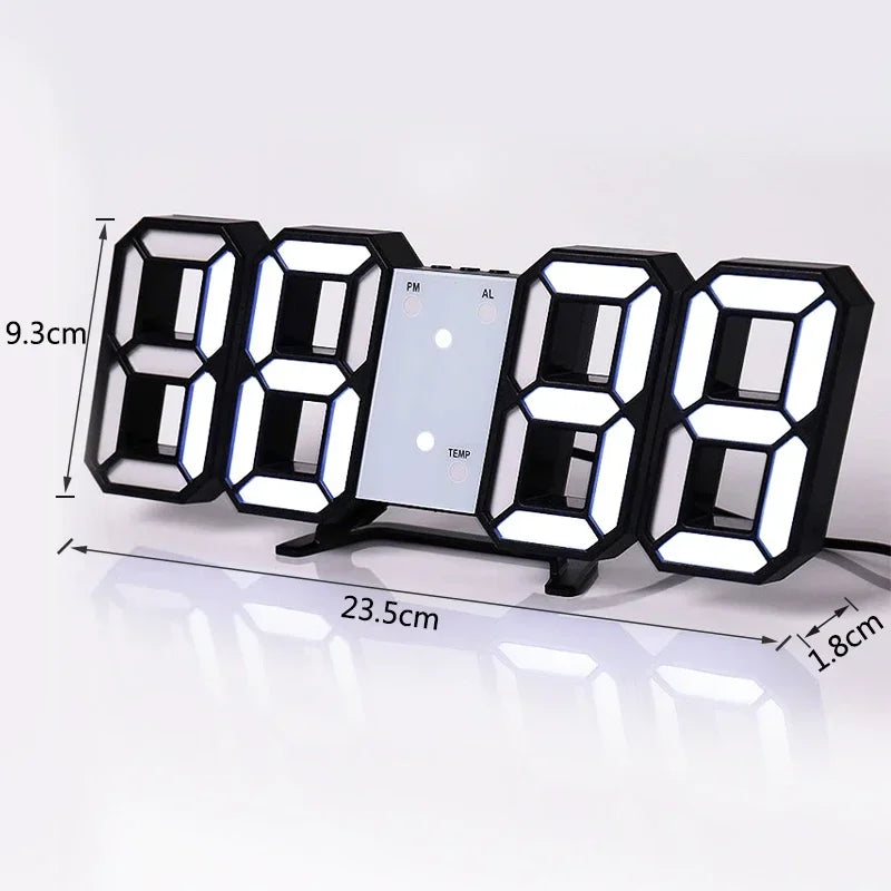 3D LED Digital Clock Desk And Clock Deco