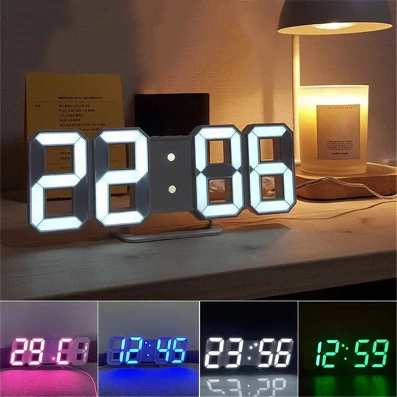 3D LED Digital Clock Desk And Clock Deco