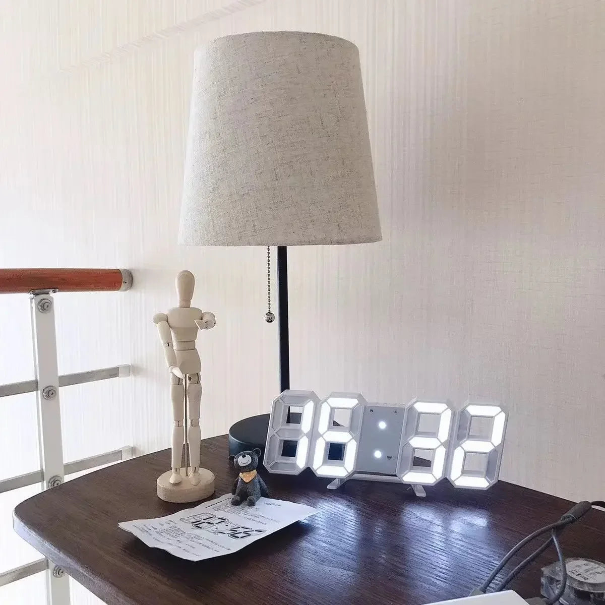 3D LED Digital Clock Desk And Clock Deco