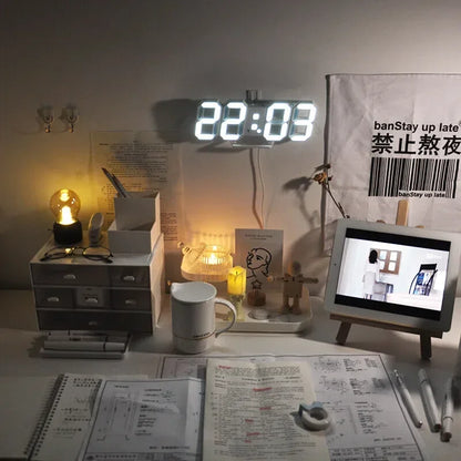3D LED Digital Clock Desk And Clock Deco