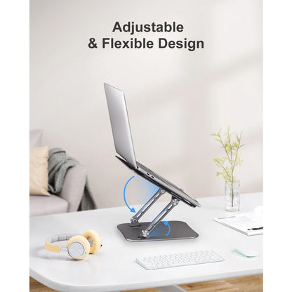 Laptop Stand for Desk,  Aluminum Adjustable Computer Stand, Ergonomic Foldable Laptop Holder for Macbook Air Pro / Dell / HP / ASUS / Samsung